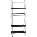 Thumbnail photo of String Floor Headboard 200, Black, 2-pack - Shelving - Nils Strinning - Black - Metal