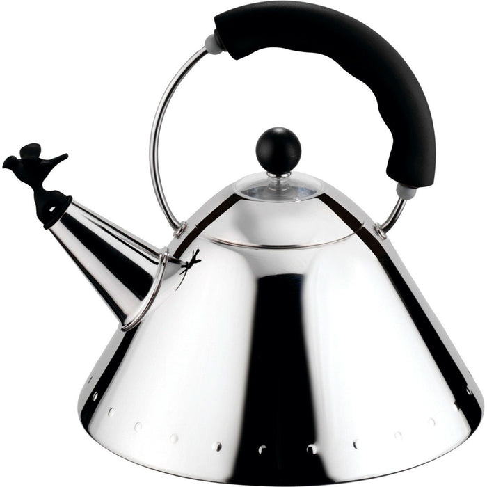 Photo of 9093 Tea Kettle, Black - Kettle - Michael Graves - Silver