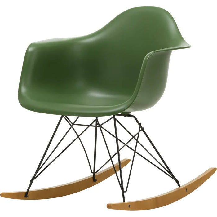 Eames Plastic Armchair Rar - 48 Forest - Basic Dark Base - Golden Maple - Matstolar - Charles & Ray Eames - Grön - Metall/trä/plast