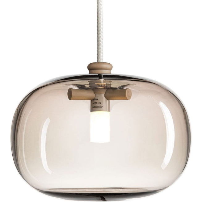 Photo of Pebble Ceiling Lamp Chubby, Warm Grey/Glass - Pendant Lamps - Joel Karlsson - Grey