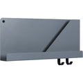 Thumbnail photo of Folded Shelves Small, Blue Grey - Vägghyllor - Johan Van Hengel - Svart - Metall