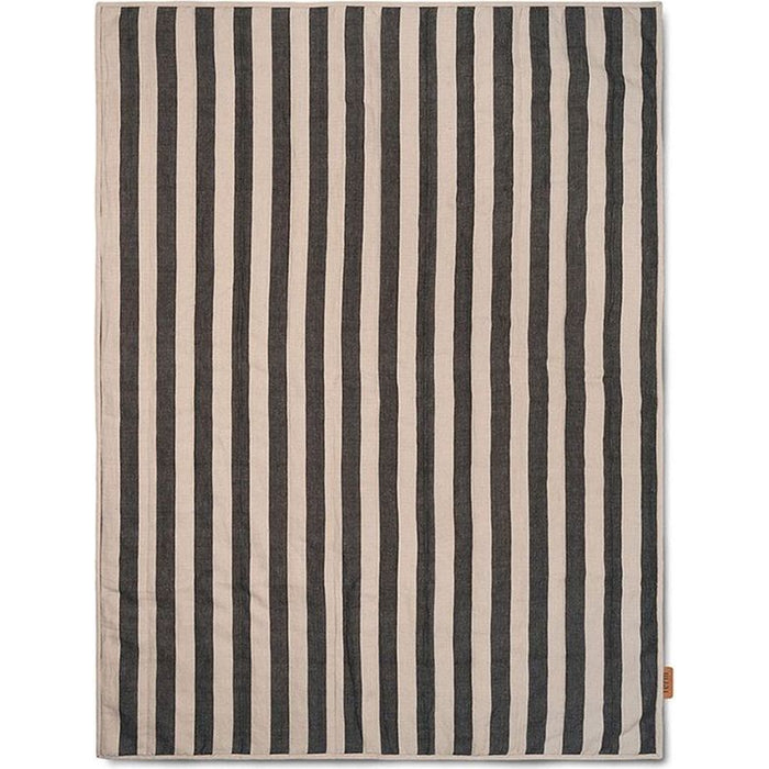 Photo of Grand Quilted Blanket - Tæppe - Sand/black - W120 X H170 X D2 Cm