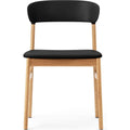 Thumbnail photo of Herit Stol / Polstret - Spisebordsstol - Black (spectrum Leather) - L: 50 X D: 51 X H: 78,5 X Sh: 45 Cm