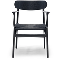 Ch26 dining chair by Hans J. Wegner (black, oak