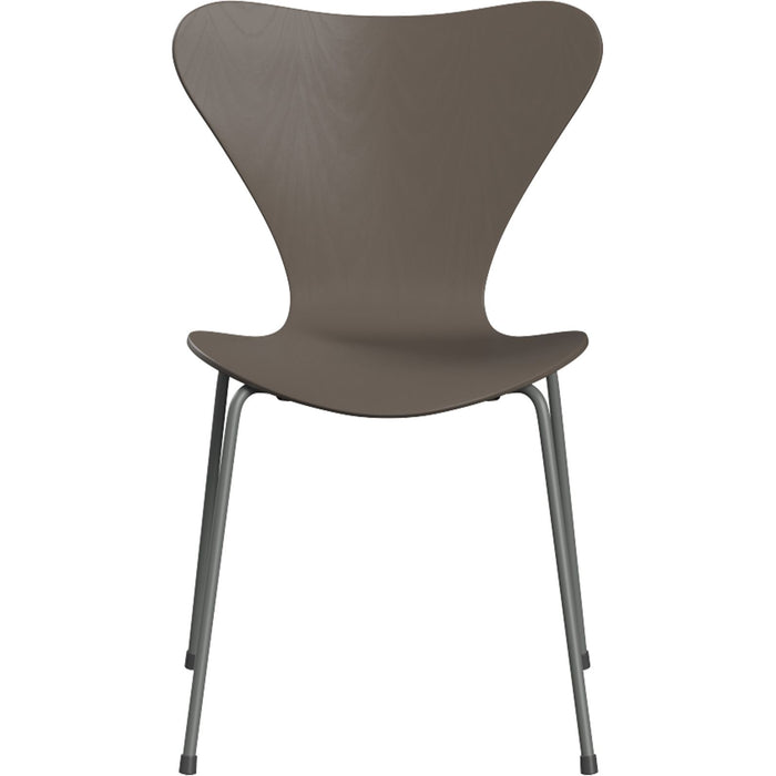 Photo of Sjuan 3107 Deep Clay Lacquered/black - Dining chairs - Arne Jacobsen - Beige, grey - Metal/wood