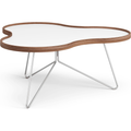 Thumbnail photo of Flower Table 84x90 Cm White, 39cm, Walnut Edge