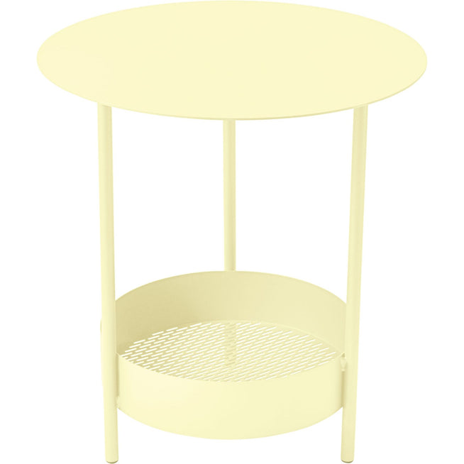 Photo of Pedestal Table Frosted Lemon A6 Sauce - Outdoor Side Table - Metal