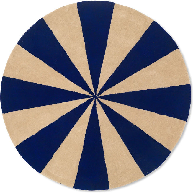 Photo of Arch Tufted Rug - Children's Rug - Blue - Ø130 x H130 cm
