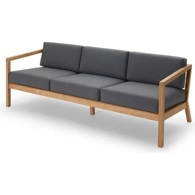 Photo of Virkelyst 3-Seater Sofa - Teak - Charcoal - Outdoor Sofas