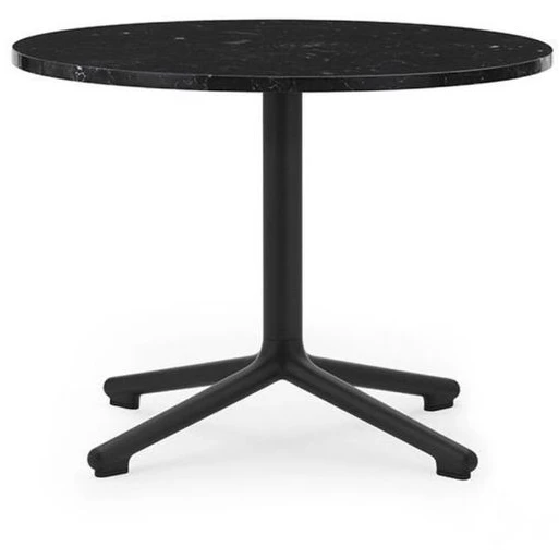 Photo of Lunar Coffee Table Ø60 - Coffee Table - Frame: Black Lacquered Aluminium/ Table Top: