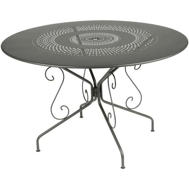 Photo of Montmartre Table Ø 117 cm, Rosemary - Outdoor dining table - Green - Metal