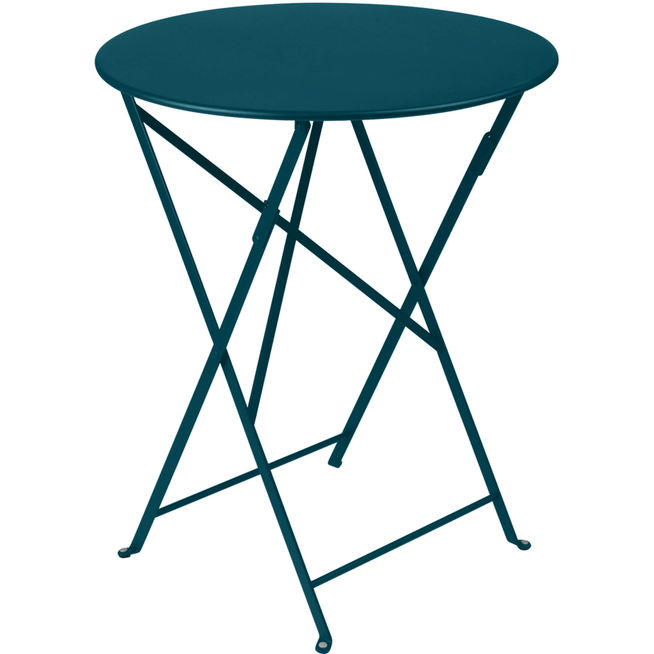 Photo of Bistro Table Ø 60 cm, Acapulco Blue - Small Table & Side Table Outdoor - Blue - Metal