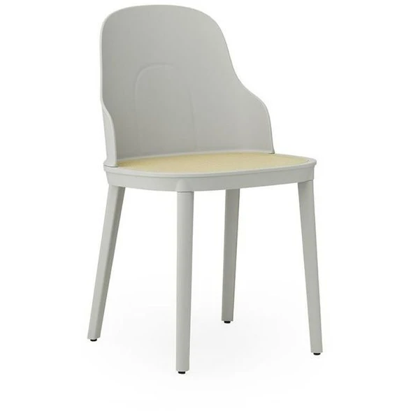 Allez Chair in Moulded Wicker - Dining Chair - Warm Grey - H: 79 x L: 45 x D: 50 x Sh: 45.5 cm