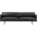 Outline Sofa 3-seater, Silk Leather Cognac - Soffor - Anderssen & Voll - Brun