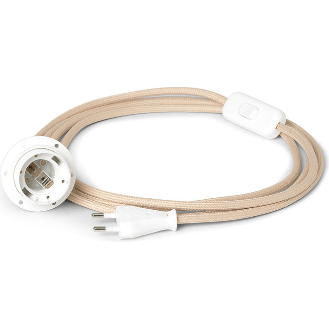 Photo of Fabric Cord Set - Ledning - Wall - Sand - 2,65 Meter
