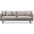 Thumbnail photo of Calmo Sofa 95 5652 By Hugo Passos - 2 Personers Sofa - Omni 377 Dark Brown / Matt Chrome - W200 X D90 X H75,5 X Sh41 Cm