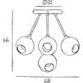 Thumbnail photo of Ballroom Molecule Chandelier