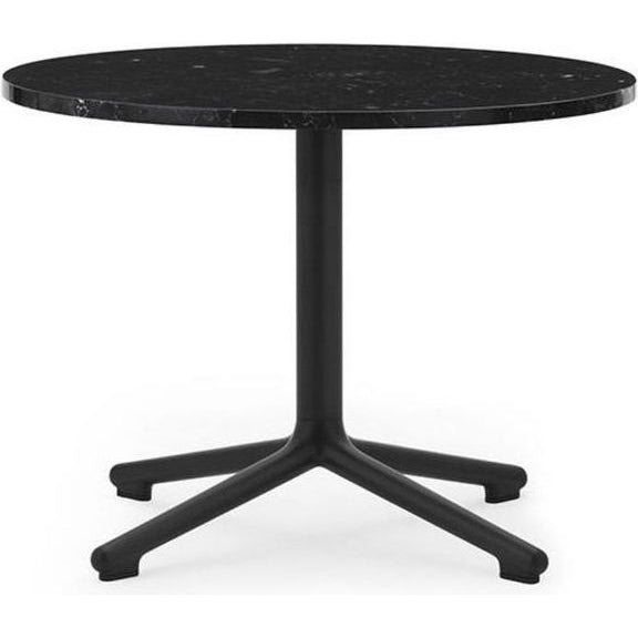 Photo of Lunar Coffee Table Ø60 - Coffee Table - Frame: Black Lacquered Aluminium/ Table Top: