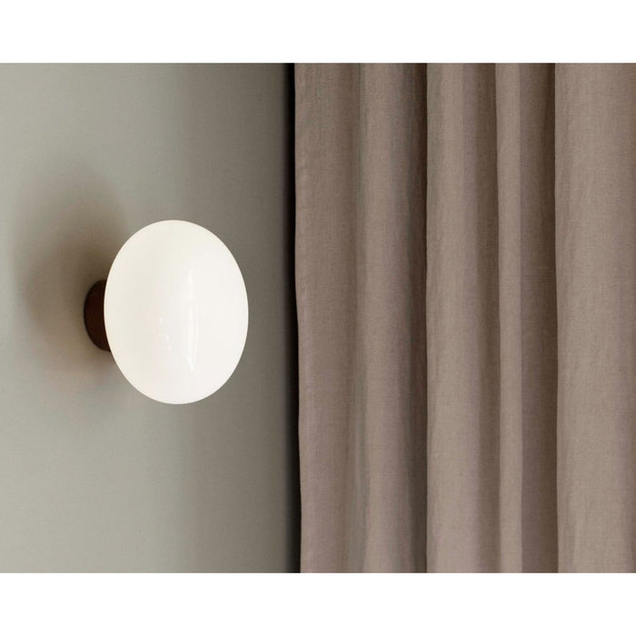 Photo of Karl-johan Wall Lamp Black Stain Oak/smoke Glass