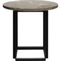 Thumbnail photo of Florence Side Table Gris Du Marais Marble. Ø50 Cm. Black Stand