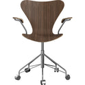 3217 Sjuan - Upholstery, Leather, Natural - Desk chairs - Arne Jacobsen - Beige