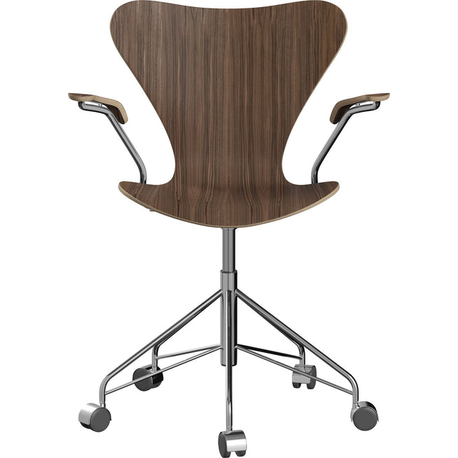 Photo of 3207 Sjuan, Walnut veneer - Desk chairs - Arne Jacobsen - Wood-coloured