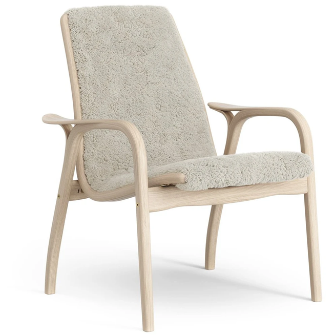 Photo of Laminett Arm Chair White Pigmented Oak/sheep Skin