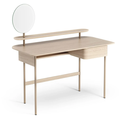 Photo of Luna Desk With Drawer, Shelf And Mirror Oak