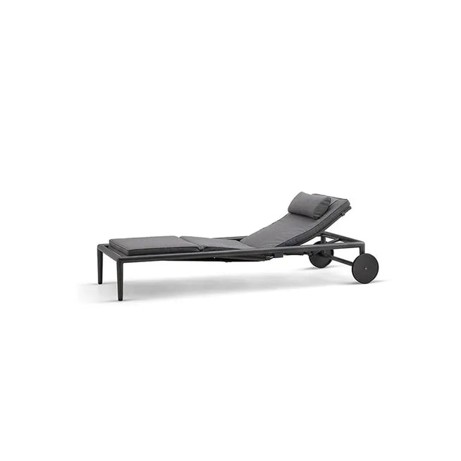 Photo of Conic Sun Lounger, w/ Gas Spring, Grey - Sun loungers & sun loungers - Foersom & Hiort-lorenzen Mdd - Metal