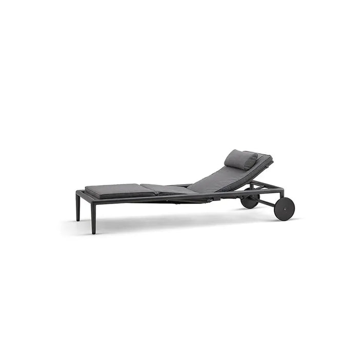 Conic Sun Lounger, w/ Gas Spring, Grey - Sun loungers & sun loungers - Foersom & Hiort-lorenzen Mdd - Metal