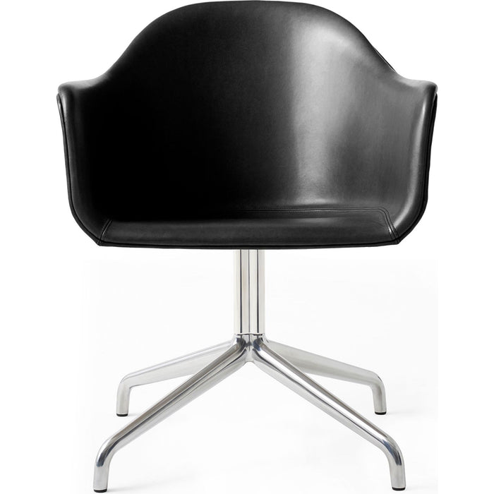 Photo of Harbour Swivel Chair Polished Aluminium Shell Leather Dakar 0842 - Skrivbordsstolar - Norm Architects - Silver