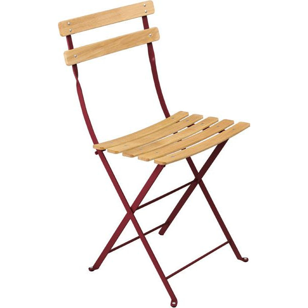 Photo of Bistro Natural Chair, Chili - Garden chairs - Red - Metal/wood
