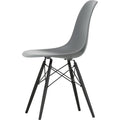 Eames Plastic Chair Dsw - 56 Granite Grey/black Maple - Matstolar - Charles & Ray Eames - Grå - Metall/trä/plast