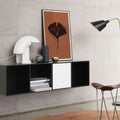 Thumbnail photo of Line Sideboard - Suspension Rail - Nordic - Shelving System - Grey - Mdf