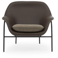 Thumbnail photo of Drape Chair Low - Lænestol - Ultra Leather / Hellingdal / Black Steel - H85 X W93 X D81 X Sh43 Cm