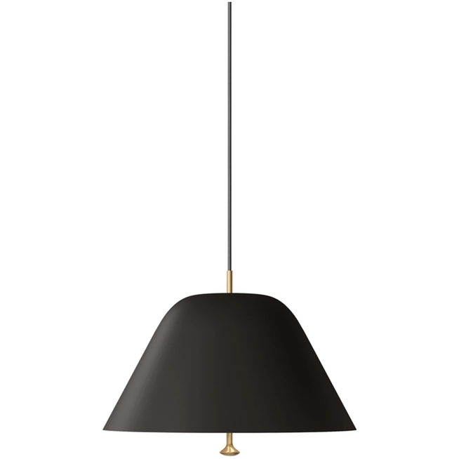 Photo of Levitate Pendant, 40, Black, Brass - Pendant Lights - Afteroom - Black
