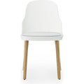 Thumbnail photo of Allez Chair Upholstered Canvas Oak - Dining Chair - White - H: 79 X L: 45 X D: 50 X Sh: 45,5 Cm