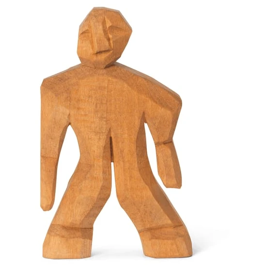 Photo of Otto Han - Figur - Otto Hand-carved Figure - Orange - W2.5 X D7.5 X H13 Cm