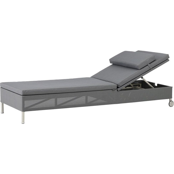 Photo of Rest Solseng, Dobbelt - Solseng - Cane-line Tex W/cane-line Natté, Grey - W197 X D68 X H82 X Sh34 Cm