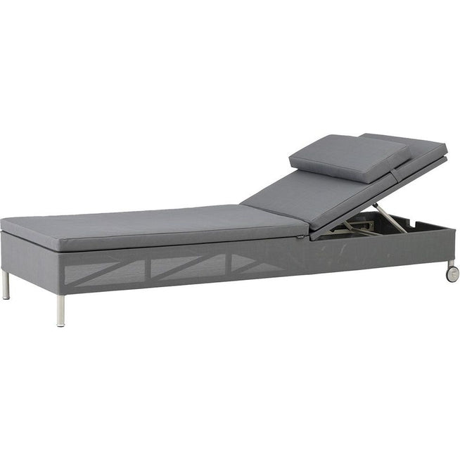 Photo of Rest Solseng, Dobbelt - Solseng - Cane-line Tex W/cane-line Natté, Grey - W197 X D68 X H82 X Sh34 Cm