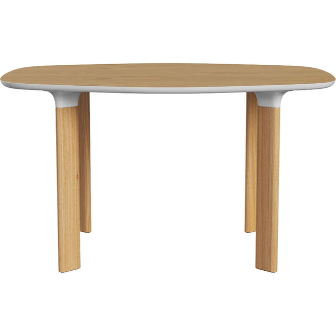 Photo of JH43 Analogue 105x130 cm, oak veneer, oak legs with white details - Dining table - Jaime Hayón