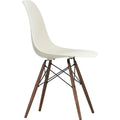 Eames Plastic Chair Dsw - 11 Pebble - Dark Maple - Matstolar - Charles & Ray Eames - Vit - Metall/trä/plast