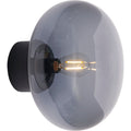 Thumbnail photo of Karl-johan Wall Lamp Black Stain Oak/smoke Glass