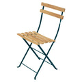 Thumbnail photo of Bistro Natural Chair, Acapulco Blue - Garden Chairs - Blue - Metal/Wood