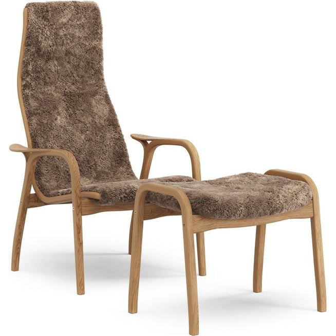 Photo of Lamino Armchair And Footstool Oiled Oak/sheepskin