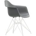 Thumbnail photo of Eames Plastic Armchair Dar - 56 Granite Grey - White Base - Dining Chairs - Metal/plastic