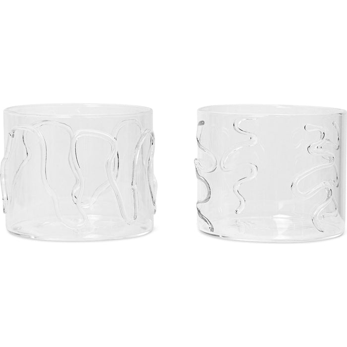 Photo of Doodle Glass - Set Of 2 - Glas - Low - Ø8 X H6,5 (20 Cl)