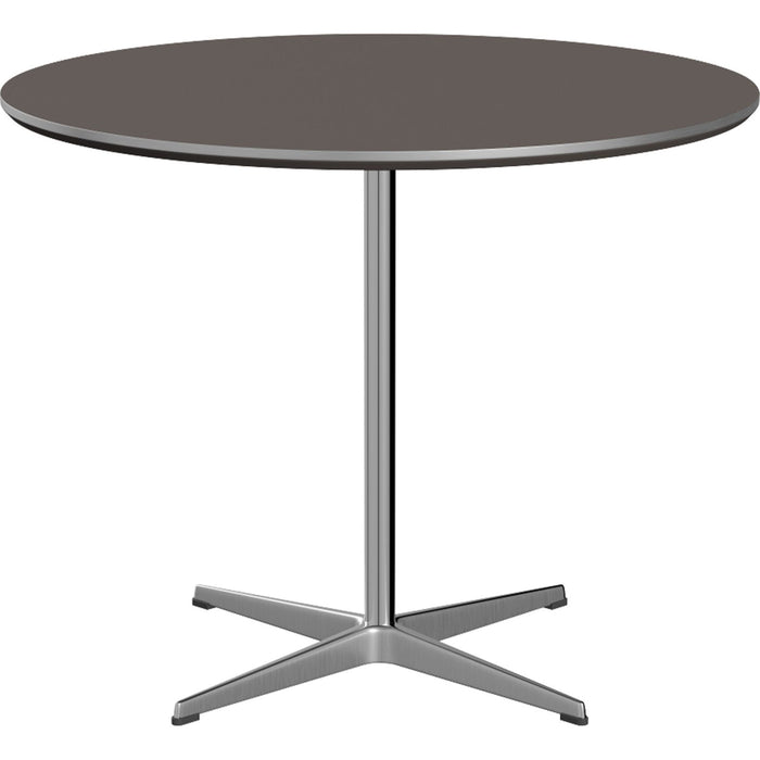 Photo of A623 Circular, Ø90 cm, Laminate Grey, 4-Branch Star Base - Dining Table - Arne Jacobsen,piet Hein - Grey - Laminate/Metal