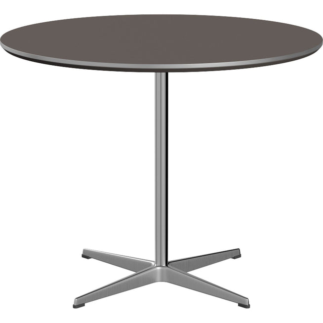 Photo of A623 Circular, Ø90 cm, Laminate Grey, 4-Branch Star Base - Dining Table - Arne Jacobsen,piet Hein - Grey - Laminate/Metal