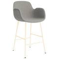 Thumbnail photo of Form Bar Armchair 65 Cm Full Upholstery Cream Steel